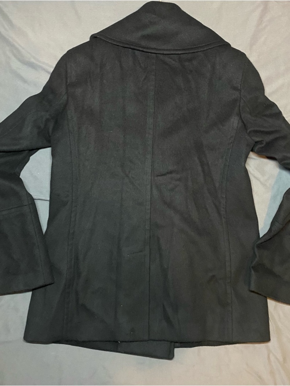 Burberry London Wool Cashmere Peacoat Women’s US 4 Black Double Breasted Luxury - Picture 2 of 16